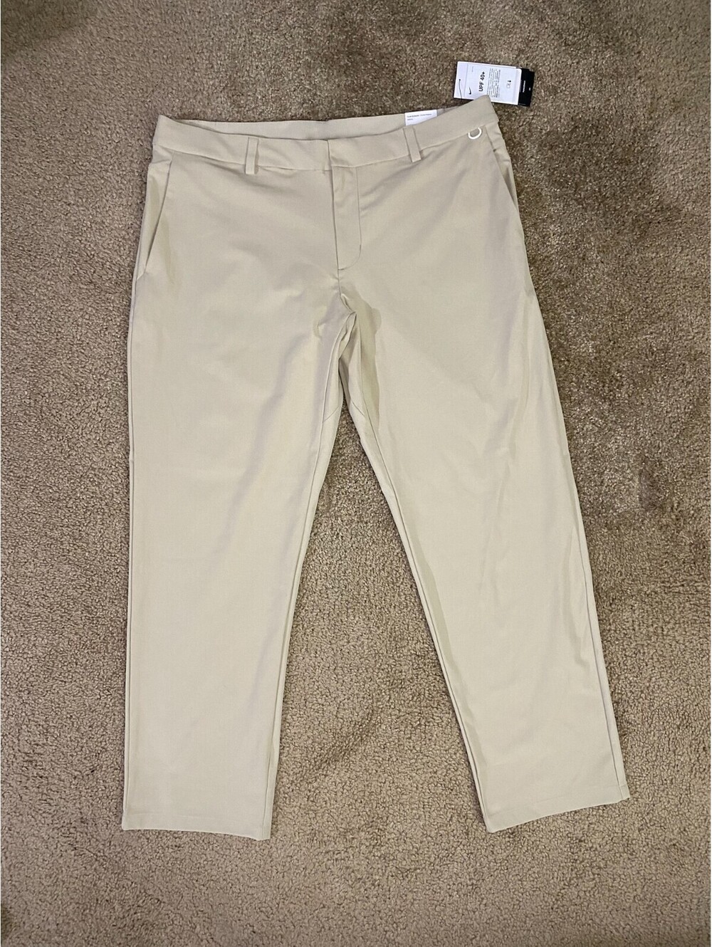 Nike 24.7 Chino Pants Mens 38x32 Beige Perfect Stretch Standard Fit Training